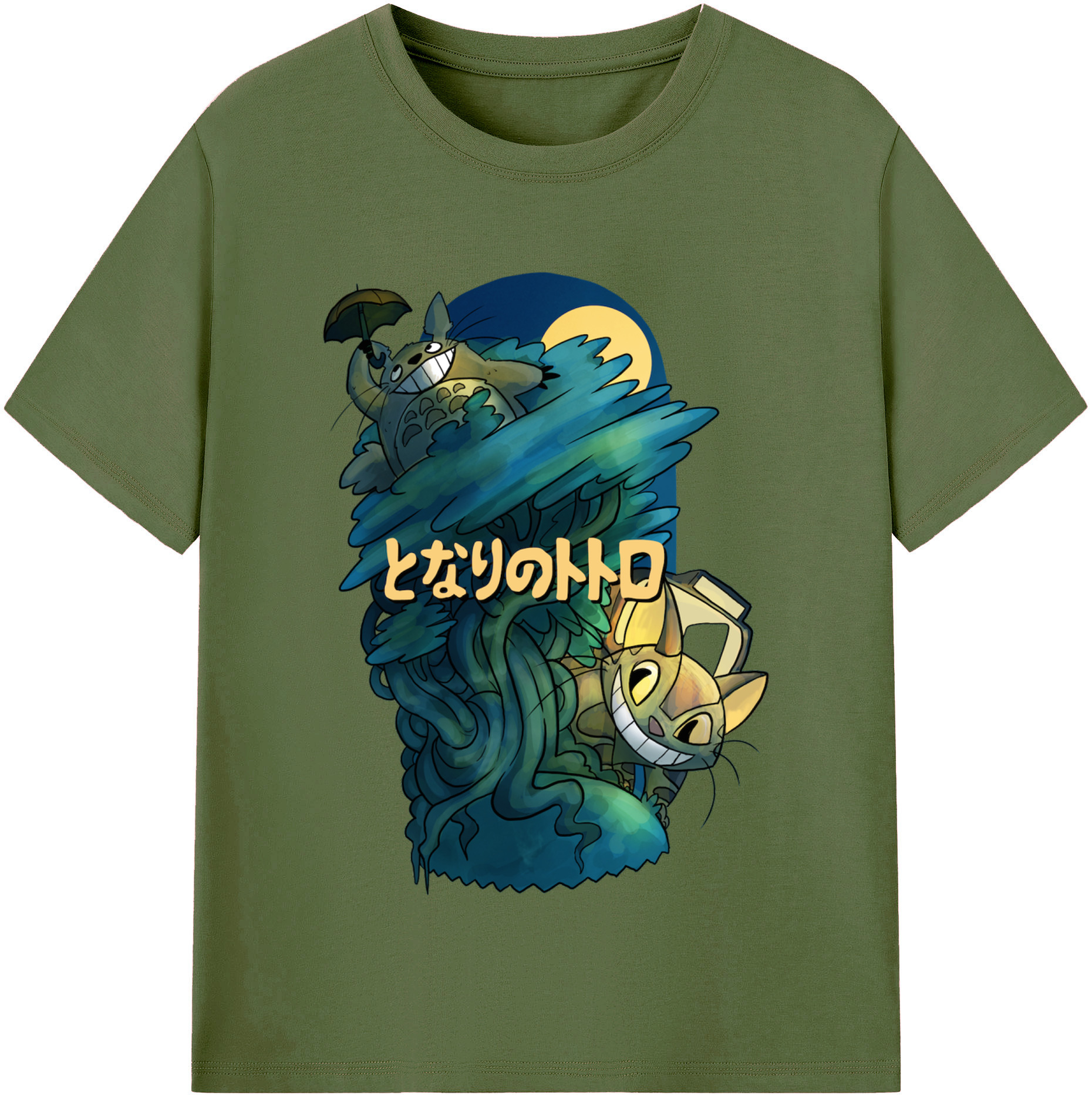 （画像用） となりのトトロ 草壁メイ 草壁サツキ My Neighbor Totoro Satsuki Kusakabe Mei Kusakabe 綿100％半袖Tシャツ（フロントプリント）